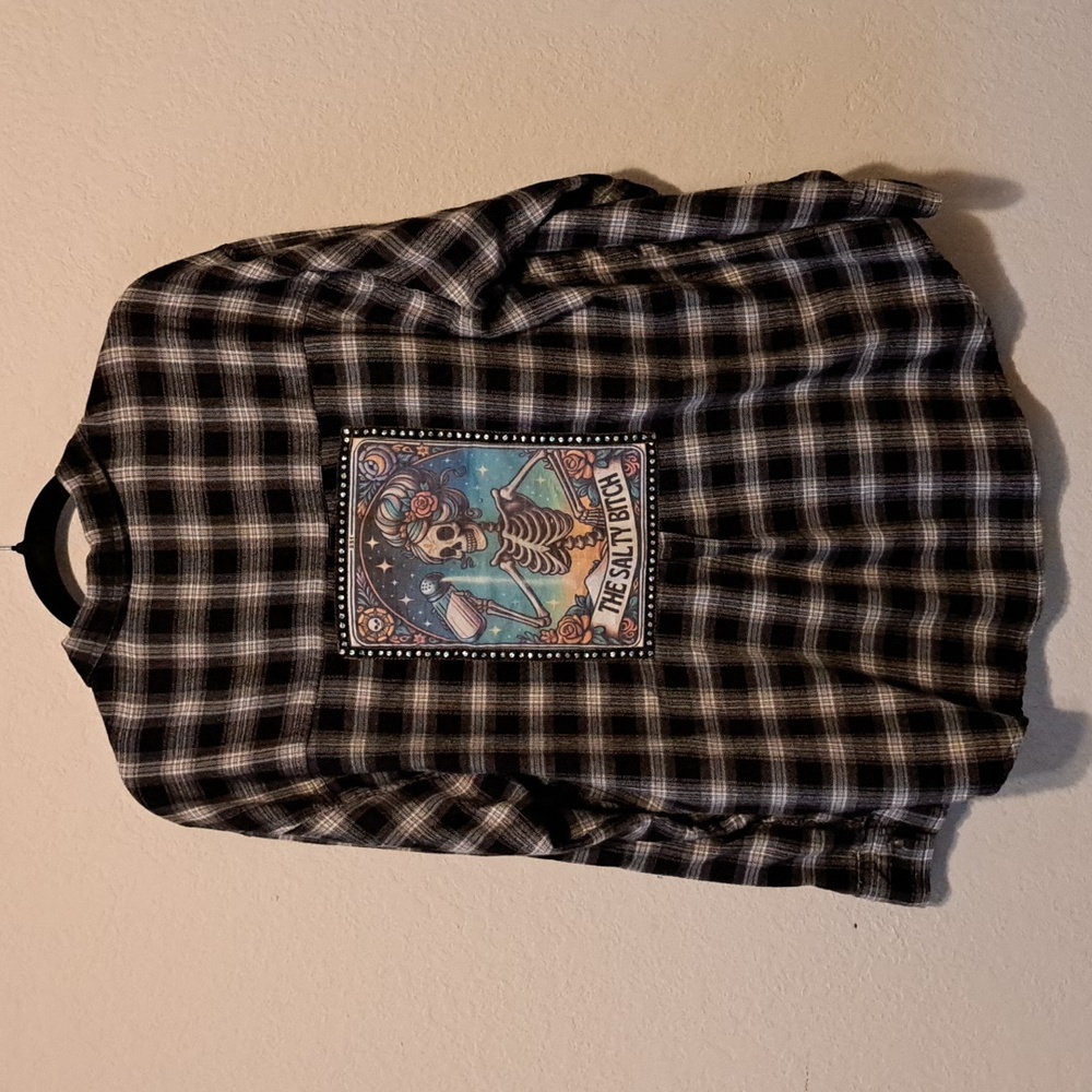 L Upcycled Hollister Flannel